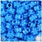 BeadTin True Blue Neon Bright 13mm Flower Plastic Pony Beads (250pcs)